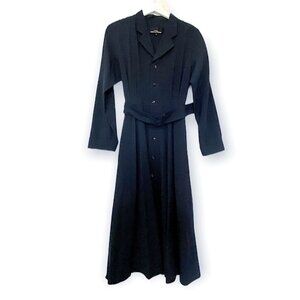 Vintage Comme des Garçons Tricot Navy Wool Belted Dress SS1992 Japan
